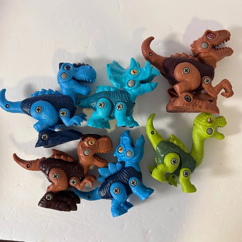 Take Apart Dinosaur Toys for Kids STEM Learning Building Set of 6 T-Rex Multi